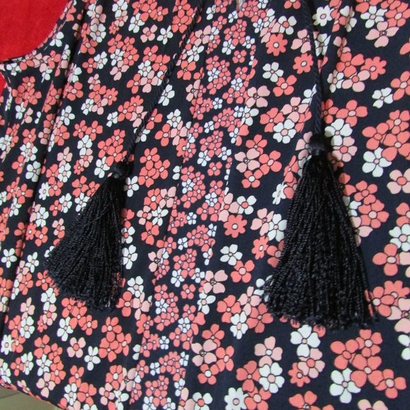 Michael Kors Keyhole Neck Sleeveless Short Dress Navy Pink - Picture 6 of 8